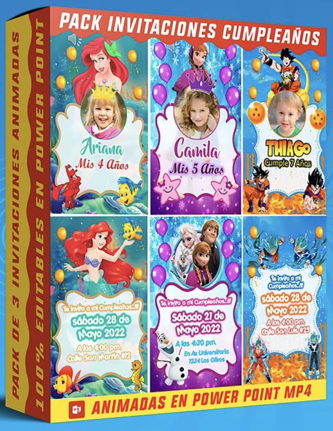 198 Video Invitaciones Infantiles